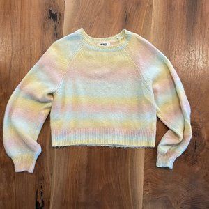 BB Dakota ombre rainbow pastel cropped sweater